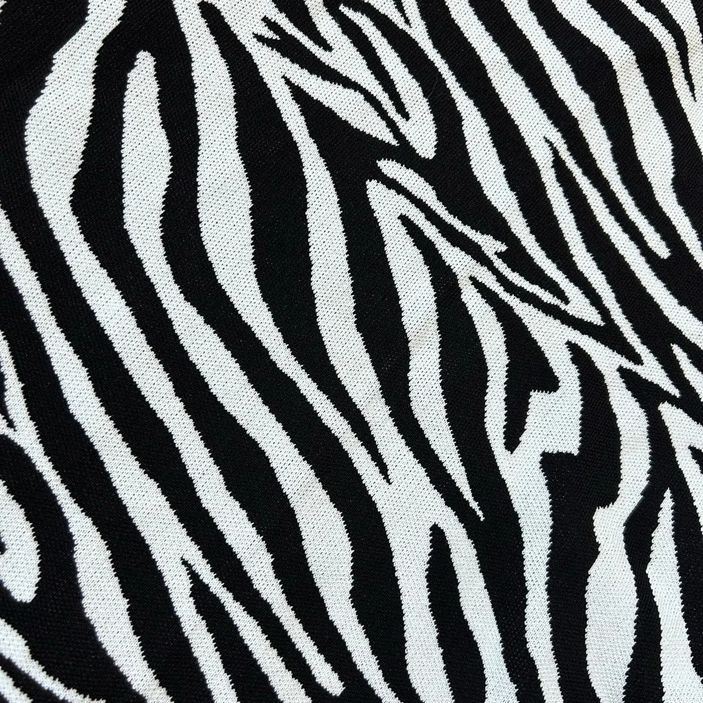 NWOT SUPERDOWN Allie Zebra Knit Mini Dress Size Medium Bodycon Backless - Picture 10 of 11